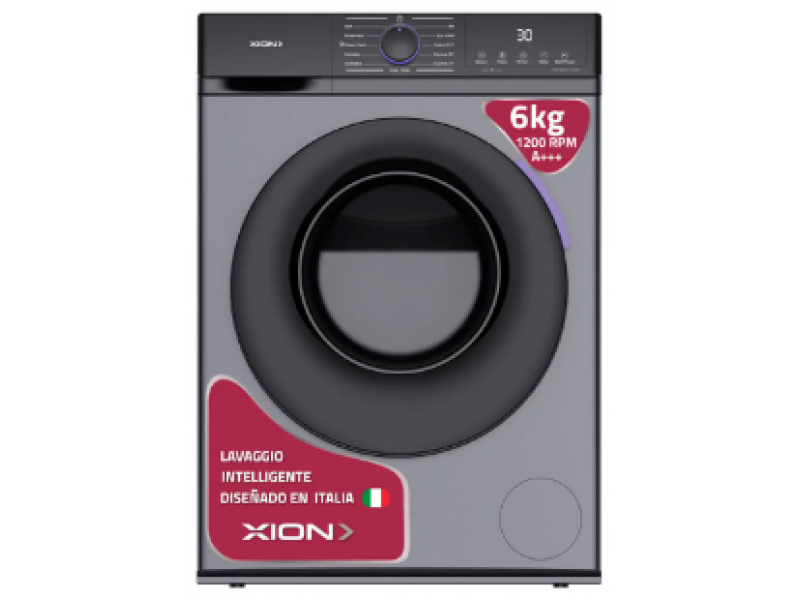 Lavarropa Xion 6Kg (XI-LAV66X) Inverter Carga Frontal Gris